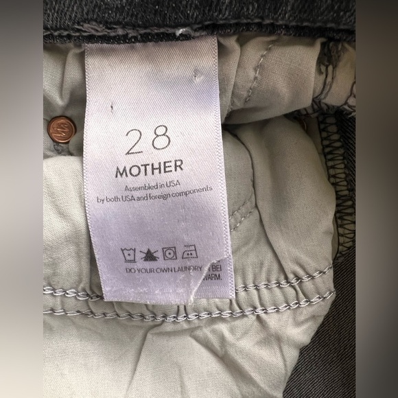Mother The Super Swooner Open Late Skinny Jeans Size 28 Black - Picture 6 of 7